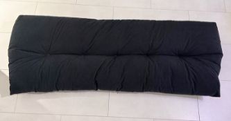 1 x Velvet Chenille Dark Grey Bolster/Headboard Cushion - Made In England - Dimensions: 140x50cm