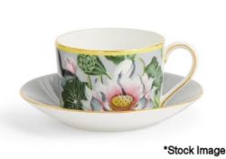 1 x WEDGWOOD Wonderlust Waterlily Fine Bone China Teacup & Saucer - New/Boxed - RRP £60 - Ref: /