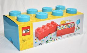A Pair Of Medium LEGO Storage Boxes In Blue - Total Original Price £63.98 - New / Unused Stock -