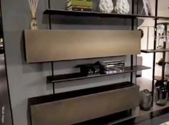 1 x CATTELAN ITALIA 'Airport' 160cm Cabinet Door with a Brushed Bronze Finish - Ref: 6861798/