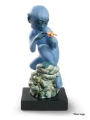 1 x LLADRO The Monkey Limited Edition Chinese Zodiac Porcelain Figurine In Blue - New/Boxed - See