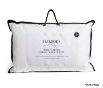 1 x HARRODS OF LONDON Anti-Allergy Goose Down Pillow 50X75Cm - RRP £249 - Ref: /HOC231/HC5 - CL987 -