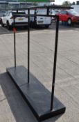 1 x Tall 2-Metre Long Department Store Display Rail in Black, from the SAINT LAURENT Section -
