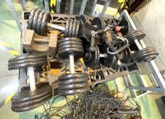 1 x Assorted Collection of Weight Lifting Equipment - Includes a Large Collection of Weights and