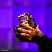 1 x BUSTER+PUNCH x TRAVIS BAKER (Blink-182) Designer Brass Skull Bowl, 18cm - Original Price £189.00