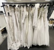 24 x Assorted Designer Wedding Dresses in Various Styles and Sizes - Recently Removed From an