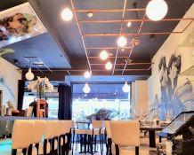 1 x Large Suspended Copper Light Feature With Various Sized Hanging Bulbs - More Pictures and