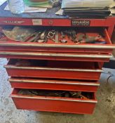 1 x Senator Halo 6 Drawer Tool Trolley With Various Tools Including Tools For Wire Decoiling Machine