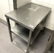 1 x Stainless Steel Countertop Passthrough Shelf - Dimensions: H70 x W80 x D51 cms - Ref: PAV145 -