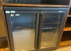 1 x Gamko Double Door Backbar Bottle Cooler - Model MG2-250G - Ref: PAV100