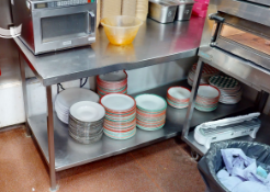 1 x Stainless Steel Rectangular Prep Bench
