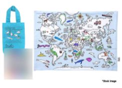 1 x EATSLEEPDOODLE Placemat To Go - World Map - No Pens - RRP £15.95 - Ref: 7371148/RAN141/HC6