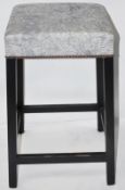 1 x Designer Stool Upholstered In Jean Paul Gaultier Fabric - Removed From A Famous Store
