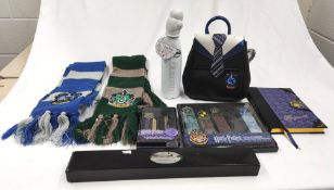 1 x HARRY POTTER Assortment Including 2 x Scarfs, Designer Bag, Hedwig Drink Bottle, Bookmarks, Wand