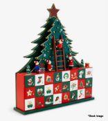 1 x KURT S. ADLER Wooden Led/Light Up Advent Calender - RRP £95 - Ref: 7384467/RAN137/HC6 -