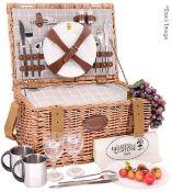 1 x LES JARDINS DE LA COMTESSE 'Concorde' Picnic Basket - Original Price £149.00