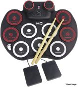 1 x ROCK JAM Roll Up Drum Kit - Bluetooth - Original RRP £74.00