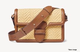 1 x ASPINAL OF LONDON Natural Chevron Raffia Resort Bag - New/Boxed - RRP £495 - Ref: 6939483/