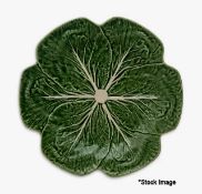 1 x BORDALLO Pinheiro Cabbage Earthenware Dinner Plate - Green - RRP £24.95 - Ref: /HOC202/HC6 -