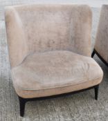 1 x FLEXFORM Dragonfly Poltrona Italian Designer Armchair, in a Mocha Velvet - Original RRP £2,700