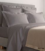 1 x HARRODS OF LONDON Brompton King Flat Sheet (275cm X 275cm) - Grey - Original RRP £279 - Ref: