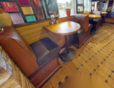 1 x Collection of Restaurant High Single Seat Seating Benches With Footrests - Includes 2 x End