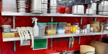 2 x Stainless Steel Wall Mounted Shelves With Brackets - Large Size