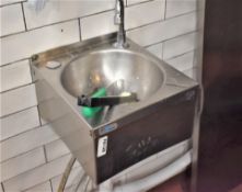 1 x Wall Mounted Knee Controlled Handwash Basin