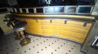 1 x Wall Mounted Curved Bar - Over 300 cms Wide