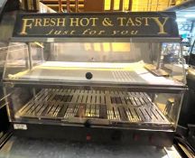 1 x Countertop Hot Food Display Merchandise Warmer - Fresh Hot & Tasty Just For You -