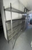 1 x Four Tier Slim Wire Shelf Unit