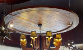 1 x Bespoke Overhead Ceiling Mounted Wooden Panel - Approx Width 200 cms