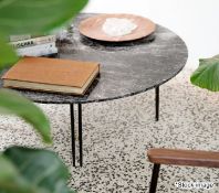 1 x GUBI 'IOI' Round Designer Marble Topped Coffee Table, ⌀70cm - Original RRP £1,025