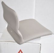 1 x CATTELAN ITALIA Designer Leather Upholstered Seat For Victor Stool, in Light Taupe