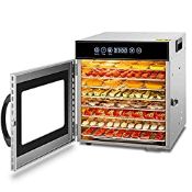 RRP £223.32 Kwasyo 8 Tray Stainless Steel Food Dehydrator