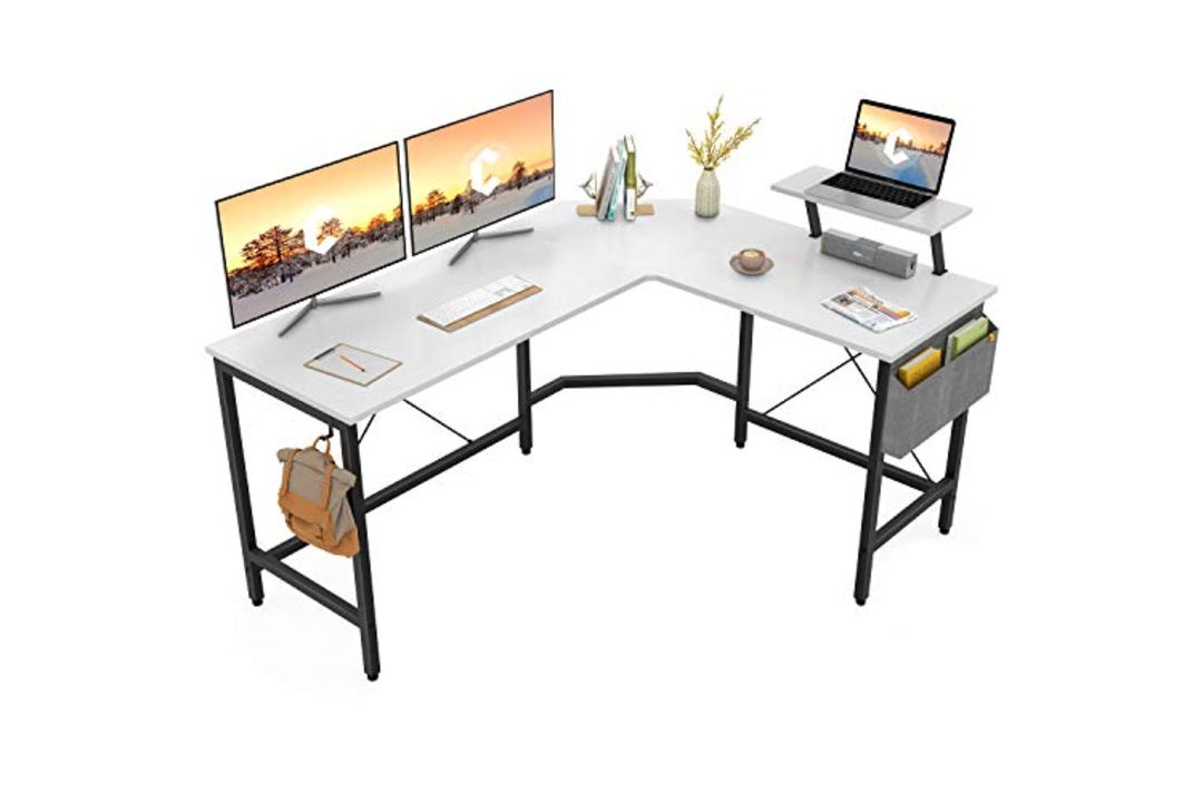RRP £90.44 Cubiker Modern L-Shaped Computer Office Desk - Image 1 of 2