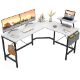 RRP £90.44 Cubiker Modern L-Shaped Computer Office Desk - Image 1 of 2