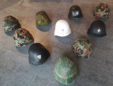 Konvolut von 10 Schweizer Helmen