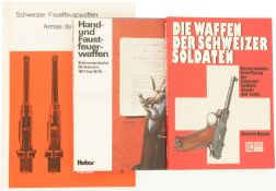 Konvolut von drei Büchern über die Schweizer Feuerwaffen