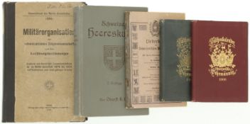 Konvolut von fünf diversen Büchern für Schweizer Soldaten