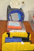 Mixed lot to include two extension leads, plumbers repair kit etc