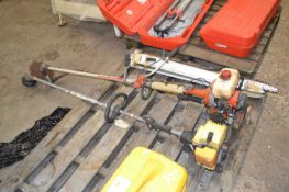 Three petrol strimmers