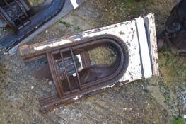 Cast iron fireplace, overall height 93cm, width approx 50cm