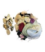 Mixed lot of vintage dolls shoes and hats.