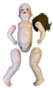 Heubach Koppelsdorf bisque head doll for restringing. Marked to back of head 267.9 DRGM Thuringia.