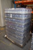 Pallet of bottled water, approx 2300 x 500 mm bottles with an expiry date of 26.10.23
