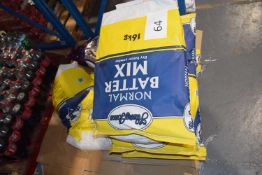 Eight 16kg bags of Normal Batter Mix by Henry Jones