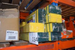 Twelve packs of Exclusive Sponge Scourers, 10 per pack