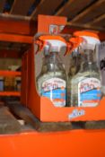 Two boxes of Mr Muscle Multi Surface Sanitiser Spray, each box containing six 750ml bottles together