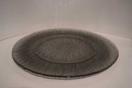 Glassware - Smokey grey glass plate - quantity 105